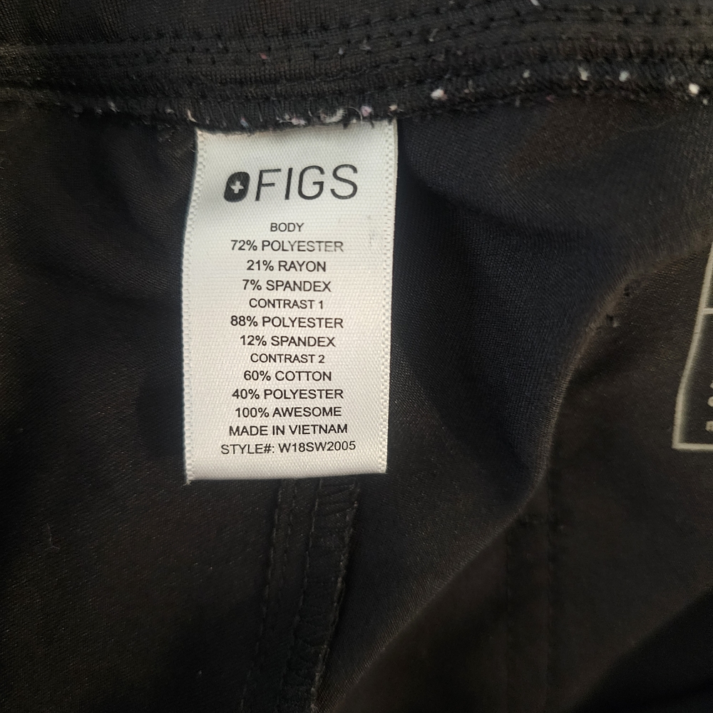 Figs Black Zamora Jogger Scrub Pants Size M - Picture 7 of 7